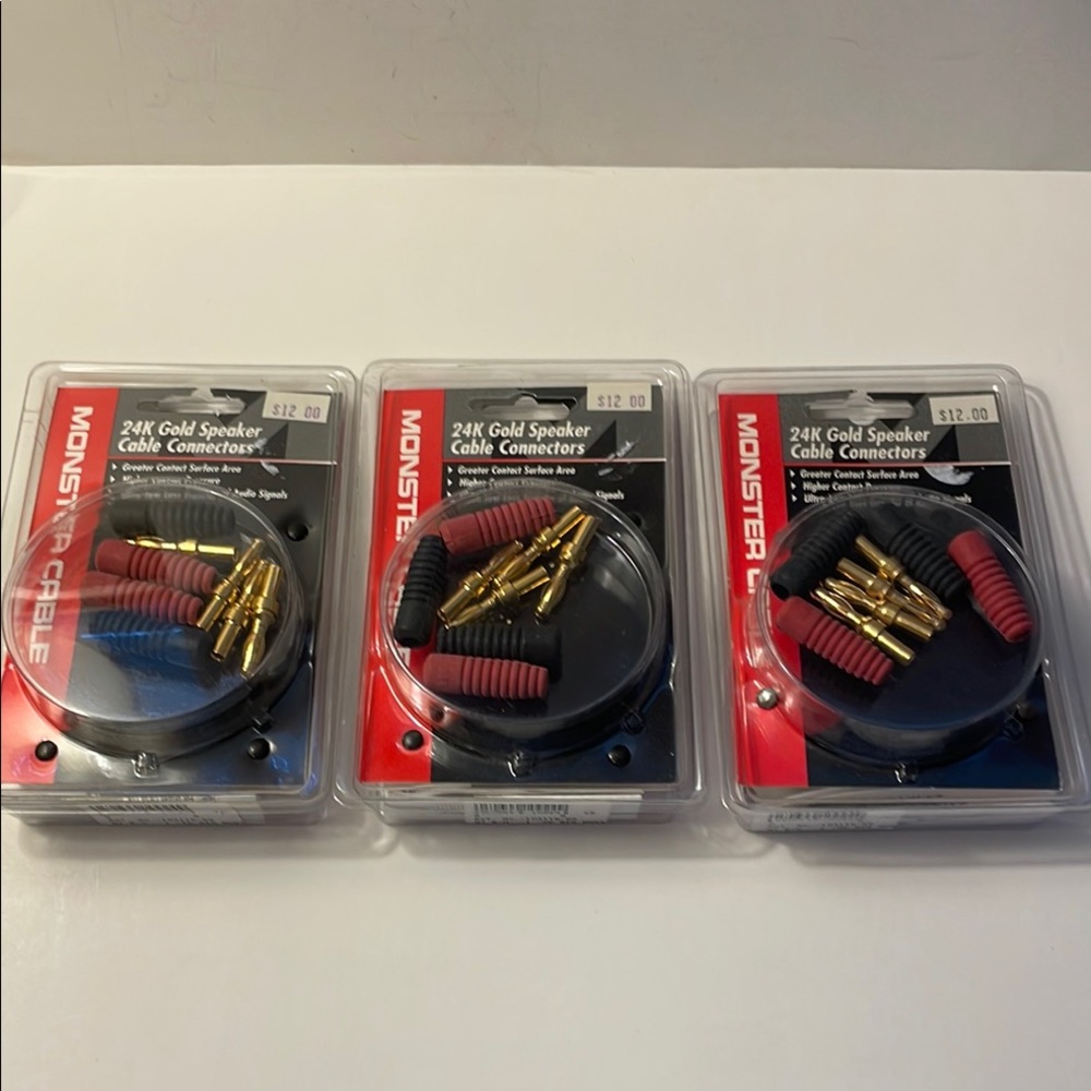 Monster 24K Gold Speaker Cable Connectors